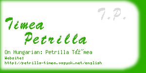 timea petrilla business card